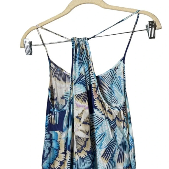 Free People Dress Womens XS Blue Tropical Boho Vacation Y2K Beachy Costal Mini - Picture 10 of 14